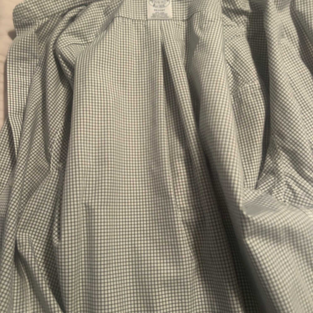 Brooks Brothers Men's Green Gingham Shirt